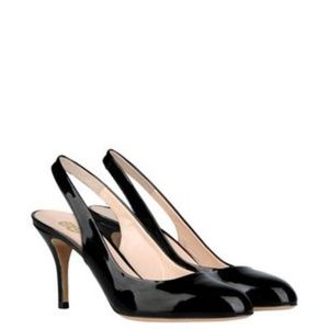 Black varnished mules Made in Italy 6.5